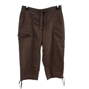 J.Jill Size 4 Brown Cropped Pants Capris Familiar Fit - At Waist